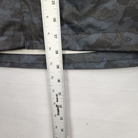 Free Country Mens Jacket Waterproof Shell Medium Black Camo Zip Up Hooded - Picture 4 of 6